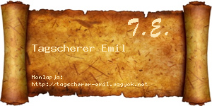 Tagscherer Emil névjegykártya