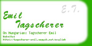 emil tagscherer business card